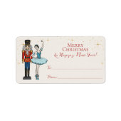 Étiquette Festive Nutcracker Merry Christmas To From Labels (Devant)