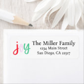 Étiquette Festive return address labels (En situation)