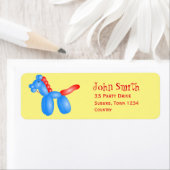 Étiquette Fête animalière de ballon de l'enfant (En situation)