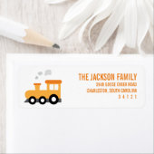 Étiquette Fête d'anniversaire du train (En situation)