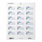 Étiquette Fête d'anniversaire fraîche de la Science pour des (Feuille entière)