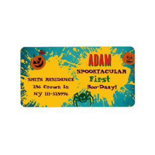 Étiquette Fête d'anniversaire Halloween Enfants Halloween 