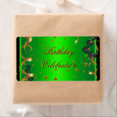 Étiquette Fête d'anniversaire Lime Green (En situation)