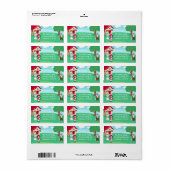 Étiquette Fête d'anniversaire pour filles du conte du Petit (Feuille entière)