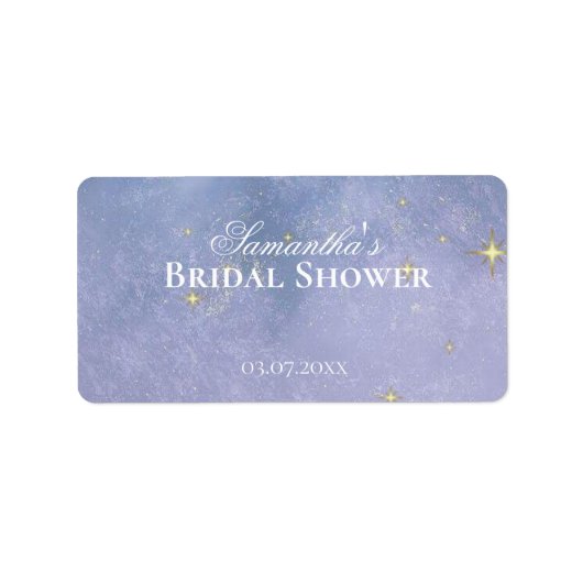 Étiquette Fête de Fiançailles Écrite dans les Étoiles (Devant)