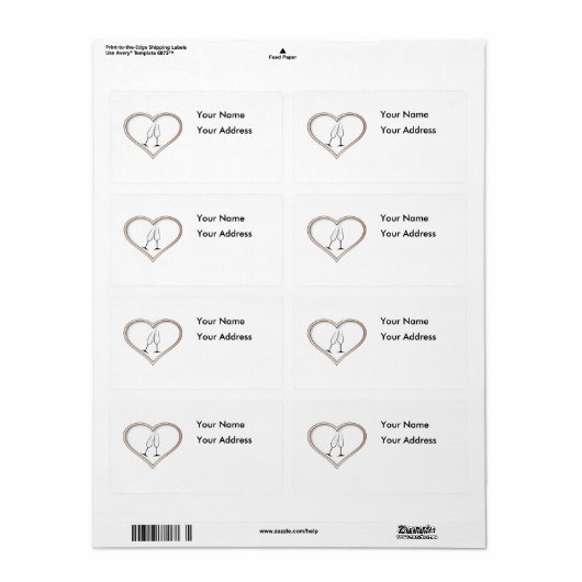 Étiquette Fête de l'amour (Feuille entière)