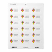 Étiquette Fête de l'ananas Noël (Feuille entière)