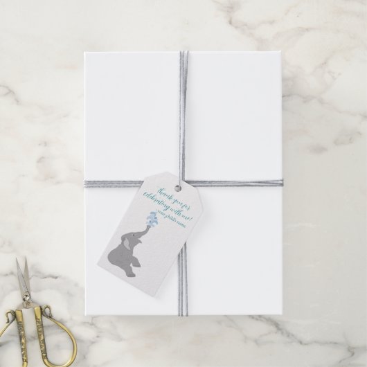 Étiquette Fête de l'Enfant Moderne Elephant Favor (Avec de la ficelle)