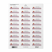 Étiquette Fête de l'Indépendance BQ (Feuille entière)