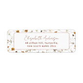 Étiquette Fête de mariage aquarelle automne fleurs sauvages (Devant)