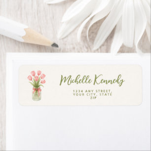 Étiquette Fête de mariage Floral Vert Fraîchement sortie du
