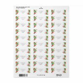 Étiquette Fête de mariage fraise (Feuille entière)