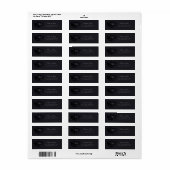 Étiquette Fête de masquerade moderne argent noir (Feuille entière)
