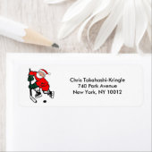 Étiquette Fête de Noël de Hockey (En situation)