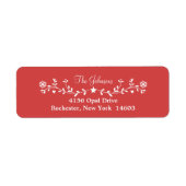 Étiquette Fête de Noël Rouge (Devant)