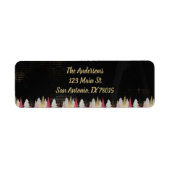 Étiquette Fête de Noël rouge moderne (Devant)