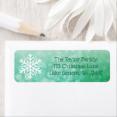 Étiquette Fête de Noël vert (En situation)