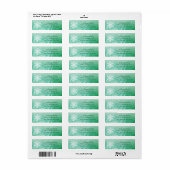 Étiquette Fête de Noël vert (Feuille entière)