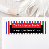 Étiquette Fête de Noël vert rouge (En situation)