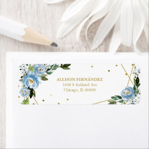 Étiquette Fête de Quinceañera en or feuille poussiéreuse ble