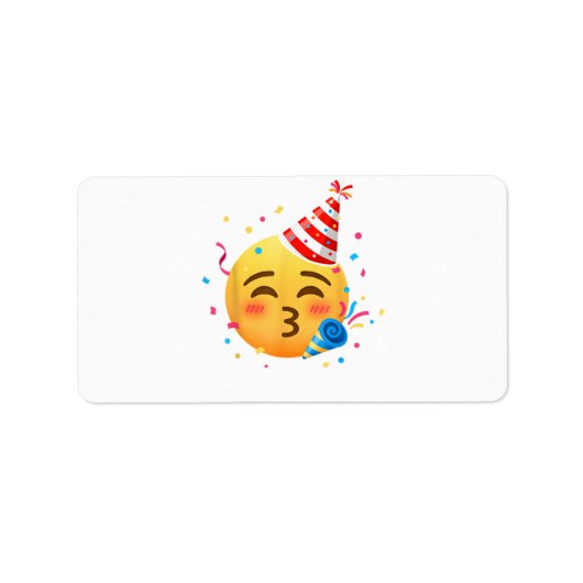 Étiquette Fête d'émoticônes drôles (Devant)