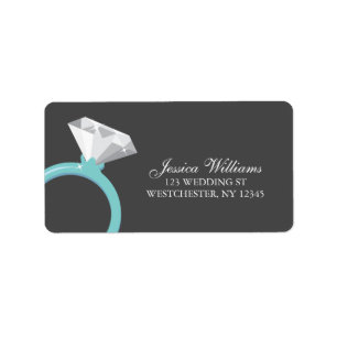 Étiquette Fête des mariées Bague Diamant Bleu