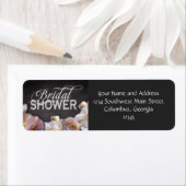 Étiquette Fête des mariées Floral & Chalkboard (En situation)