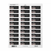 Étiquette Fête des mariées Floral & Chalkboard (Feuille entière)