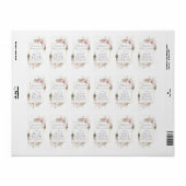 Étiquette Fête des mariées Florale rose Étalé Amour Pas Germ (Feuille entière)