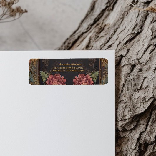 Étiquette Fête des mariées gothique victorienne florale