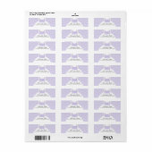 Étiquette Fête des mariées pourpre Damask (Feuille entière)