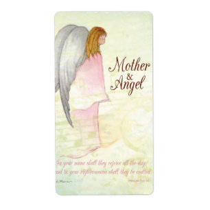 Étiquette Fête des mères Angel Religieux
