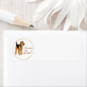 Étiquette Fête des pères Airedale (En situation)