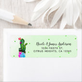 Étiquette Fête des Succulentes à Rayures Brillantes Cinco de (En situation)