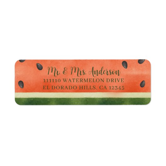 Étiquette Fête d'été de pastèque de quelque manière que vous (Devant)