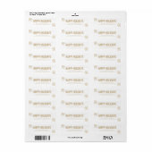 Étiquette Fête du flocon de neige beige (Feuille entière)