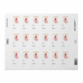 Étiquette Fête heure confetti Pig (Feuille entière)