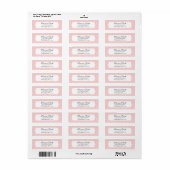 Étiquette Fête Prénatale Bébé Fille Rose Points Adresse de R (Feuille entière)