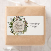 Étiquette Fête prénuptiale botanique de grange de ferme rust (En situation)