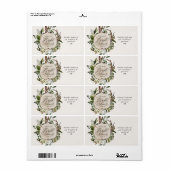 Étiquette Fête prénuptiale botanique de grange de ferme rust (Feuille entière)