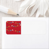 Étiquette Fêtes de Noël multicolores (En situation)