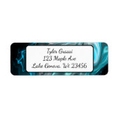 Étiquette Feu bleu et noir (Devant)