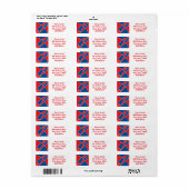 Étiquette Feu d'artifice patriotique américain (Feuille entière)