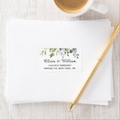 Étiquette Feuillage d'eucalyptus à l'aquarelle Élégant Chic (En situation)