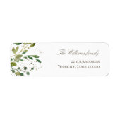 Étiquette feuillage vert (Devant)