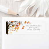 Étiquette Feuille Automne Automne Retour Adresse (En situation)