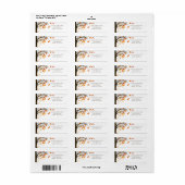 Étiquette Feuille Automne Automne Retour Adresse (Feuille entière)