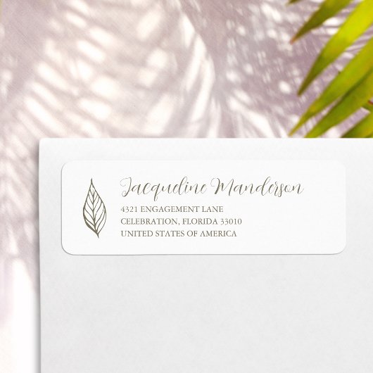 Étiquette Feuille d'automne moderne