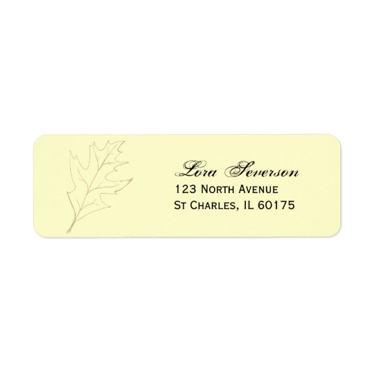 Étiquette Feuille de chêne de chute
