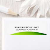 Étiquette Feuille de famille classique de style Retro vert b (En situation)